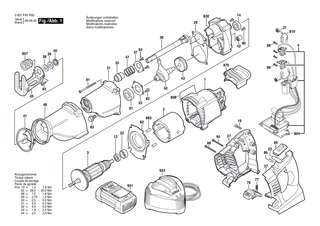 BOSCH Motorgeh�use | Ersatzteile f�r GSA 36 V-LI - 1619P02472