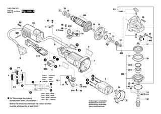 BOSCH Schleifspindel M 14, SW 17 | Ersatzteile f�r GWS 850 C, GWS 7-125 - 1619P06419