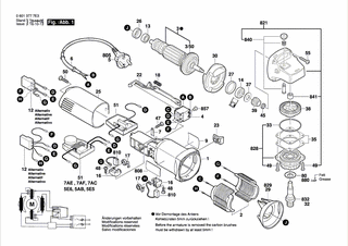 BOSCH Typschild | Ersatzteile f�r GWS 850 C - 1619P06783