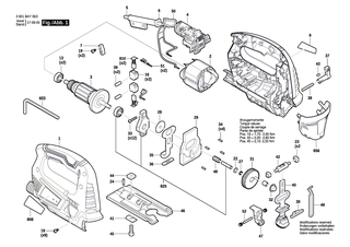 BOSCH Befestigungsplatte | Ersatzteile f�r GST 90 BE, GST 90 E - 1619P07163