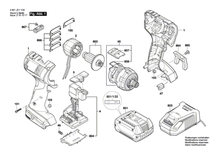BOSCH St�nder 18V | Ersatzteile f�r GSR 18 V-EC, GSB 18 V-EC - 1619P08583
