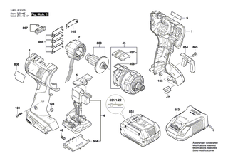 BOSCH St�nder 18V | Ersatzteile f�r GSR 18 V-EC, GSB 18 V-EC - 1619P08583