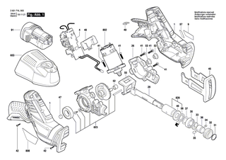 BOSCH Ger�tefuss | Ersatzteile f�r GSA 10,8 V-LI - 1619P08625