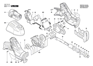 BOSCH Sperrhebel | Ersatzteile f�r GSA 10,8 V-LI - 1619P08628
