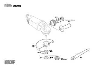 BOSCH Zusatzhandgriff | Ersatzteile f�r GWS 20-230, GWS 20-180 H - 1619P09013