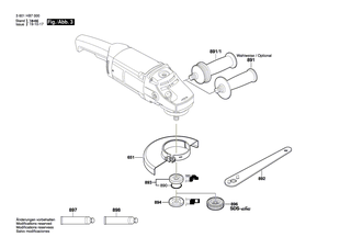 BOSCH Zusatzhandgriff | Ersatzteile f�r GWS 20-230, GWS 20-180 H - 1619P09013