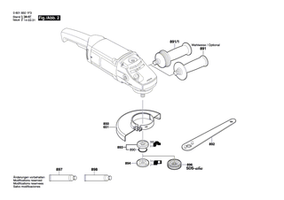 BOSCH Zusatzhandgriff | Ersatzteile f�r GWS 20-230, GWS 20-180 H - 1619P09013