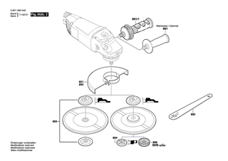 BOSCH Zusatzhandgriff | Ersatzteile f�r GWS 20-230, GWS 20-180 H - 1619P09013