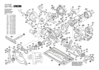 BOSCH Firmenschild GKS 85 G | Ersatzteile f�r GKS 85 G - 1619P09221