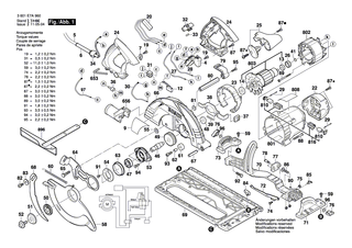 BOSCH Firmenschild GKS 85 G | Ersatzteile f�r GKS 85 G - 1619P09221