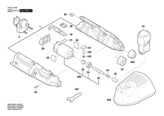 BOSCH Kerbstift | Ersatzteile f�r GRO 10,8 V-LI - 1619P10429