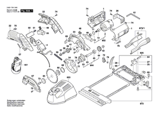 BOSCH Grundplatte | Ersatzteile f�r GKS 10,8 V-LI, HKS 10-A - 1619P10723