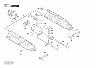 BOSCH Frontkappe | Ersatzteile f�r GRO 10,8 V-LI -...