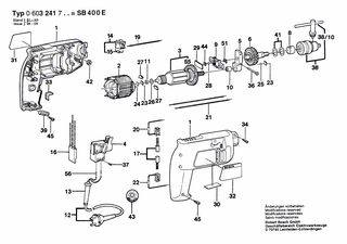 BOSCH Typschild | Ersatzteile für SB 400-E | 160111A3H3