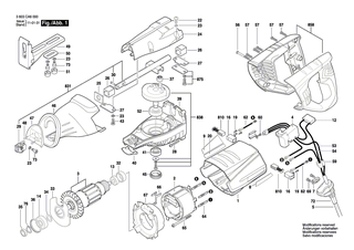 BOSCH Messerhalter | Ersatzteile für GSA 1100 E, PSA 900 E - 1619PA4168