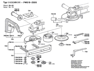 BOSCH L�fter | Ersatzteile f�r PWS 19-230 | 1606610127