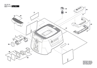 BOSCH Abdeckung | Ersatzteile f�r GAS 15, GAS 15 PS - 1619PA7269