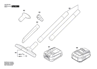 BOSCH Pressscheibenwelle | Ersatzteile f�r GAS 18 V-LI, PAS 18 LI - 1619PA7501
