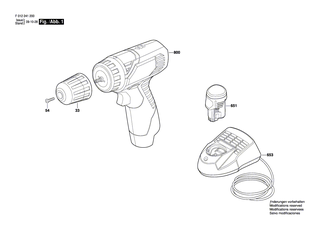 BOSCH Senkschraube | Ersatzteile f�r PSR 1080 LI, 2044 - 1619X02515