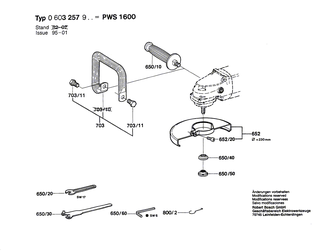 BOSCH Typschild | Ersatzteile f�r PWS 1600 | 160111A3H3