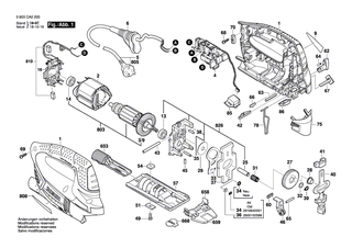 BOSCH Befestigungsplatte | Ersatzteile für PST 550, PST 650 - 2600040003