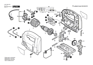 BOSCH Befestigungsplatte | Ersatzteile für PST 550, PST 650 - 2600040003