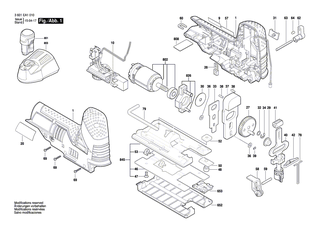 BOSCH Hubstange | Ersatzteile f�r GST 8000 E, GST 75 E - 2600780173