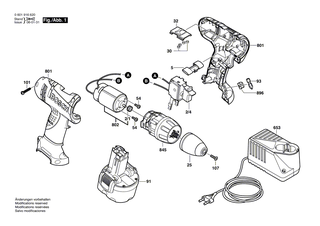 BOSCH Verstellschieber ROT | Ersatzteile f�r GSR 14,4 V, GSR 12 V - 2601099115