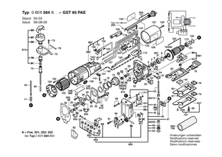 BOSCH Klebeschild | Ersatzteile f�r GST 60 P, GST 60 PAE - 2601110930