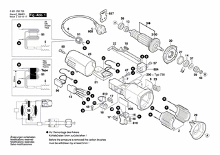BOSCH Typschild | Ersatzteile f�r GEX 150 TURBO - 2601116001