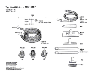 BOSCH Papierbeutel-Set (5 St�ck) | Ersatzteile f�r PAS 1000 F | 1609201628