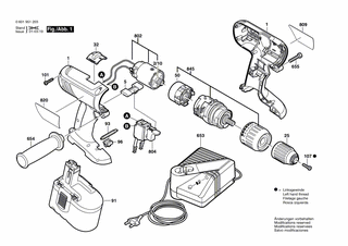 BOSCH Hinweisschild | Ersatzteile f�r GSR 24 VE-2 -...