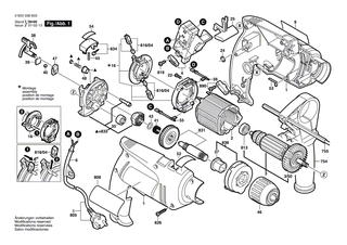 BOSCH Hinweisschild | Ersatzteile f�r PSB 13 RE, PSB 550 RE - 2601119419