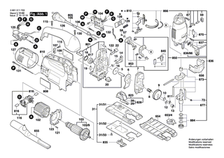 BOSCH Rollenhebel | Ersatzteile f�r GST 120 E, GST 600 E - 2601321907