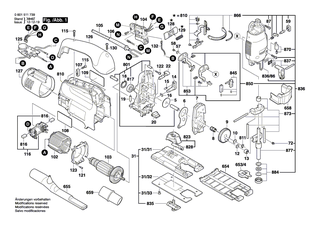 BOSCH Führungshebel | Ersatzteile für GST 135 CE, GST 135 BCE - 2601990908