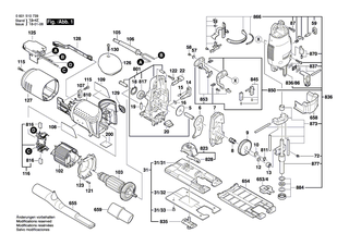 BOSCH Bedienungseinheit | Ersatzteile f�r GST 135 CE, GST 135 BCE - 2601990911