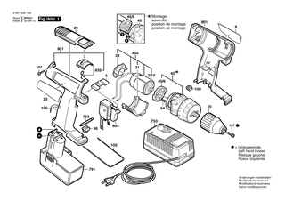 BOSCH Halter | Ersatzteile f�r GBM 9,6 VES-1, GBM 7,2 VES-1 - 2602180001