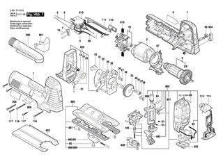 BOSCH Lagerbolzen | Ersatzteile f�r GST 140 CE, GST 1400 CE - 2603105135