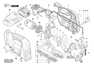 BOSCH Lagerbolzen | Ersatzteile f�r GST 18 V-LI S, GST 18 V-LI B - 2603105143