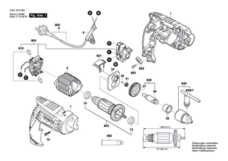 BOSCH Polschuh 230V | Ersatzteile fr GSB 13 RE, GBM 10 RE - 1619P21238