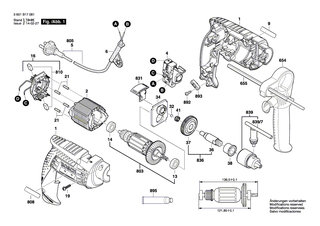 BOSCH Polschuh 230V | Ersatzteile fr GSB 13 RE, GBM 10 RE - 1619P21238