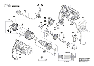 BOSCH Polschuh 230V | Ersatzteile fr GSB 13 RE, GBM 10 RE - 1619P21238