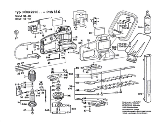 BOSCH Elektr Leitung L=249 MM BLAU | Ersatzteile f�r PHS 560 G, PST 60 PEA - 2604448057