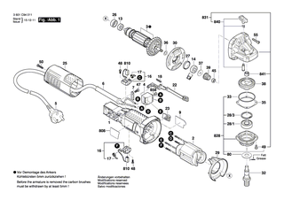 BOSCH Netzanschlussleitung USA/CDN 2,15m 2 x 0,82mm SJ 18/2 | Ersatzteile f�r GWS 850 C - 2604460122