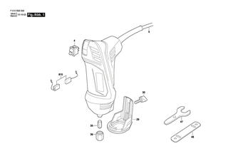 BOSCH Netzanschlussleitung USA/CDN 2,15m 2 x 0,82mm SJ 18/2 | Ersatzteile f�r GWS 850 C - 2604460122