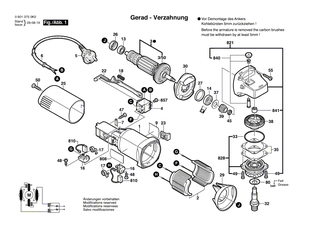 BOSCH Netzanschlussleitung USA/CDN 2,15m 2 x 0,82mm SJ 18/2 | Ersatzteile f�r GWS 850 C - 2604460122