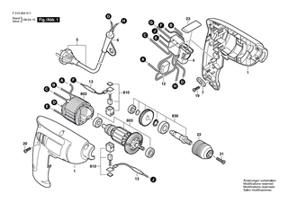 BOSCH Netzanschlussleitung GB 230V 4,15m 2 x 1,0mm H05 RN-F | Ersatzteile f�r 1033, 1036 - 2604460222