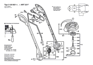 BOSCH Netzanschlussleitung EU 0,46m 2 x 1,0mm H05 VV-F | Ersatzteile f�r ART 23, ART 23 F - 2604460255