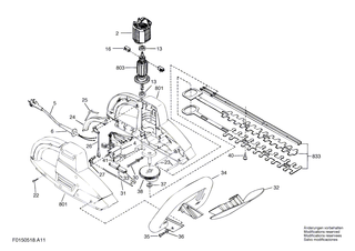 BOSCH Netzanschlussleitung EU 0,46m 2 x 1,0mm H05 VV-F | Ersatzteile f�r ART 23, ART 23 F - 2604460255