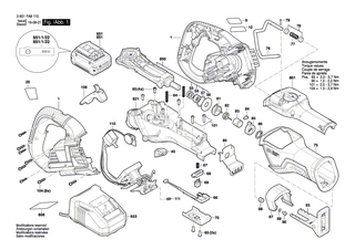 BOSCH Druckfeder | Ersatzteile f�r GCB 18 V-LI, GST 18 V-LI - 2604690055